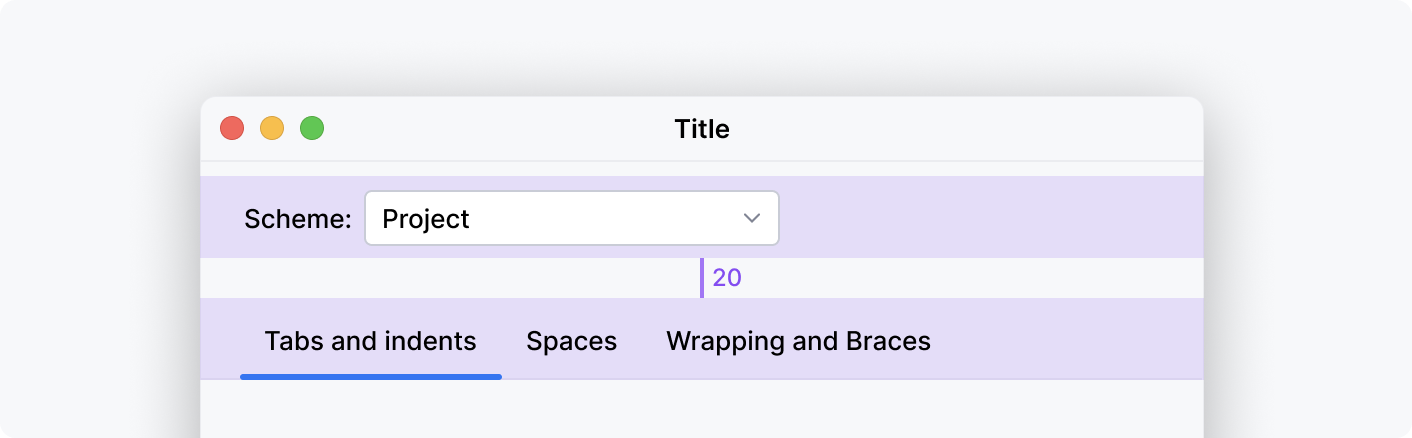 UI controls above the tabs UI controls above the tabs