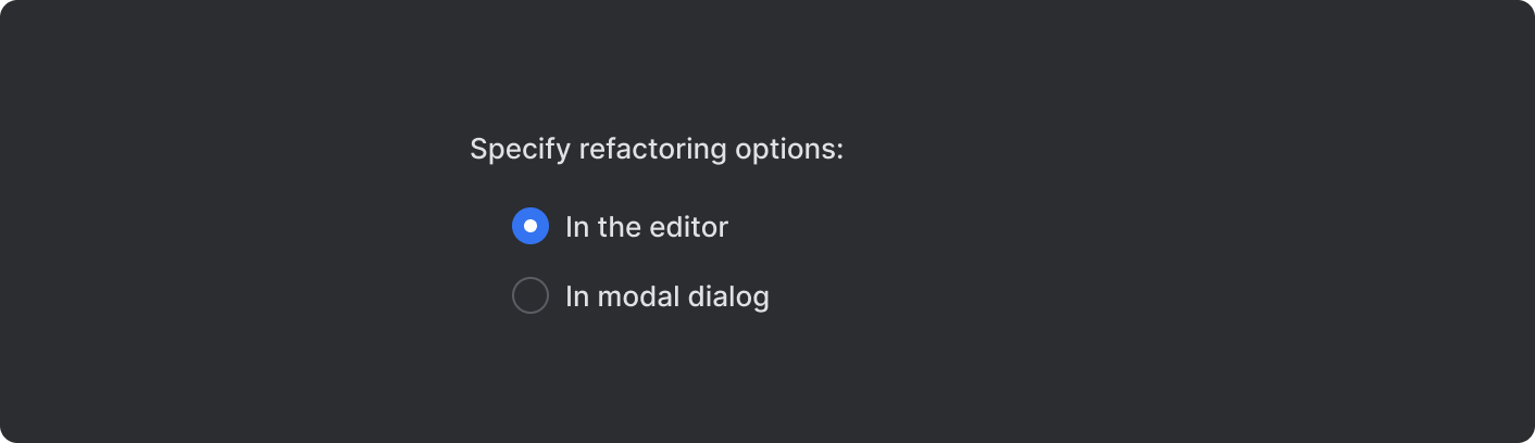 Radio Button | IntelliJ Platform Plugin SDK