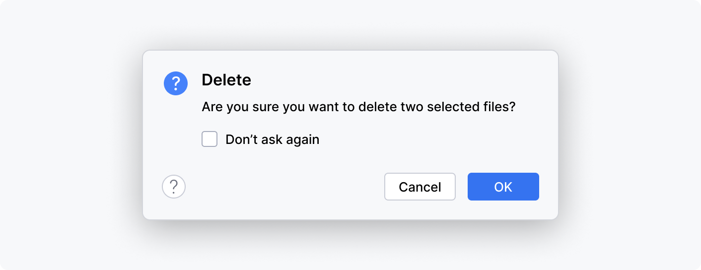 Generic button in a dialog