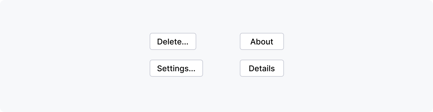 Buttons with ellipsis