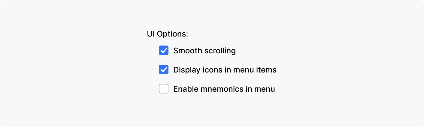 An example of a checkbox group with two selected options