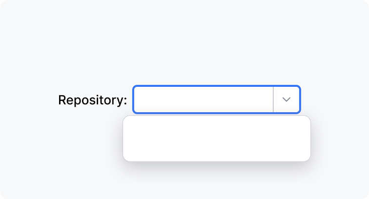 An incorrect example of a repository input field without values