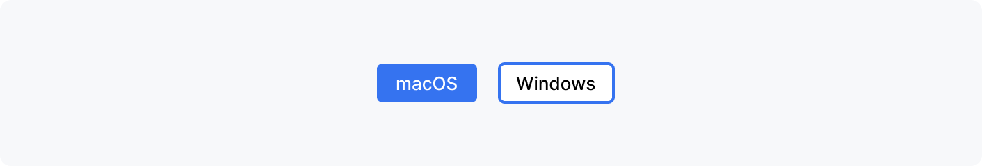 Default button on macOS and Windows