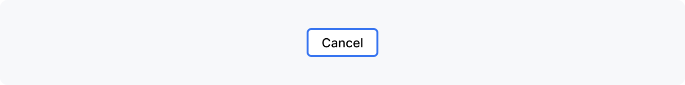 'Cancel' button in a focused state