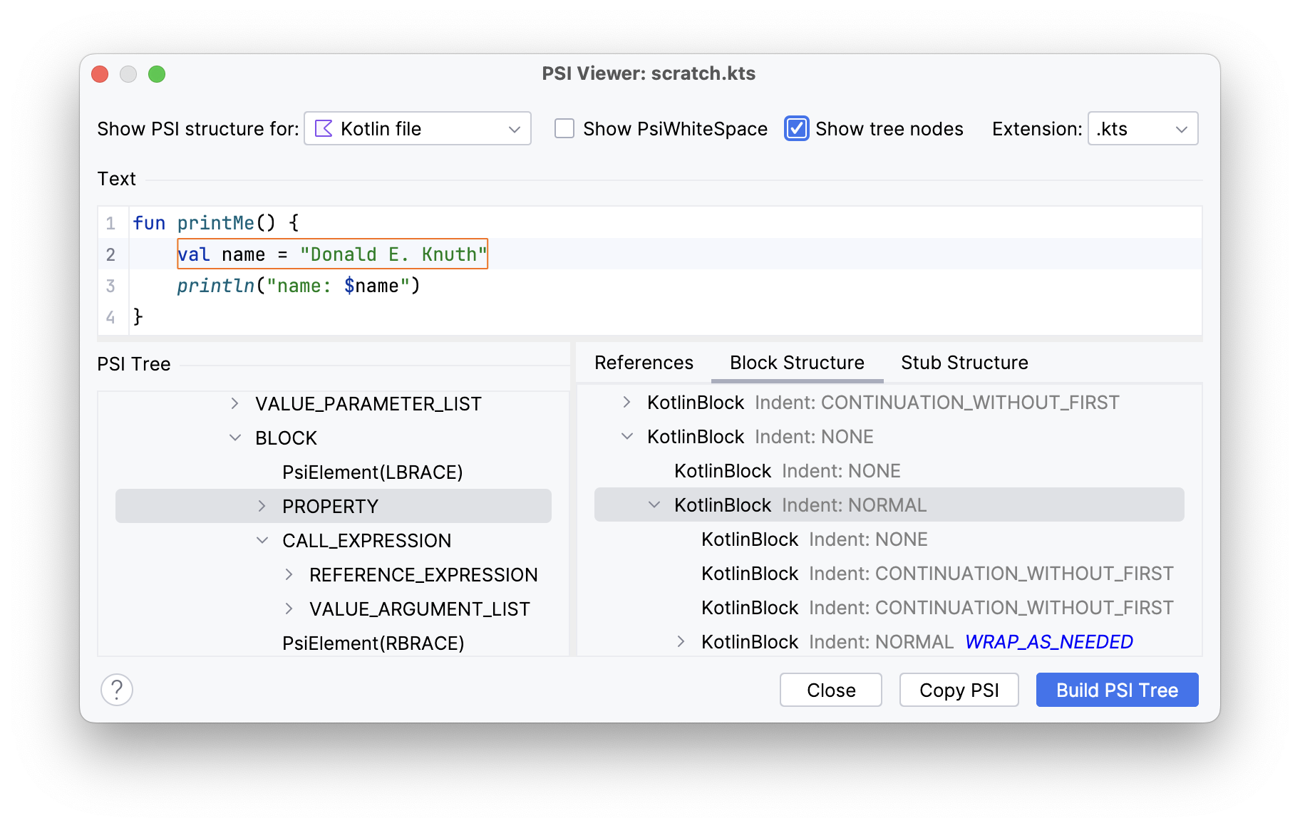 Formatting Blocks Structure