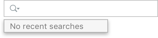 Search history empty