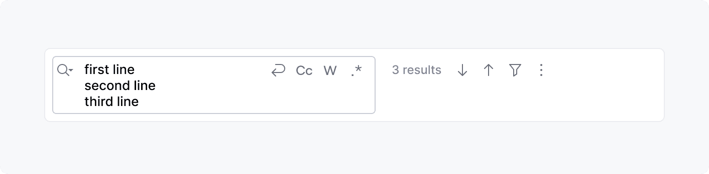 Search field multiline