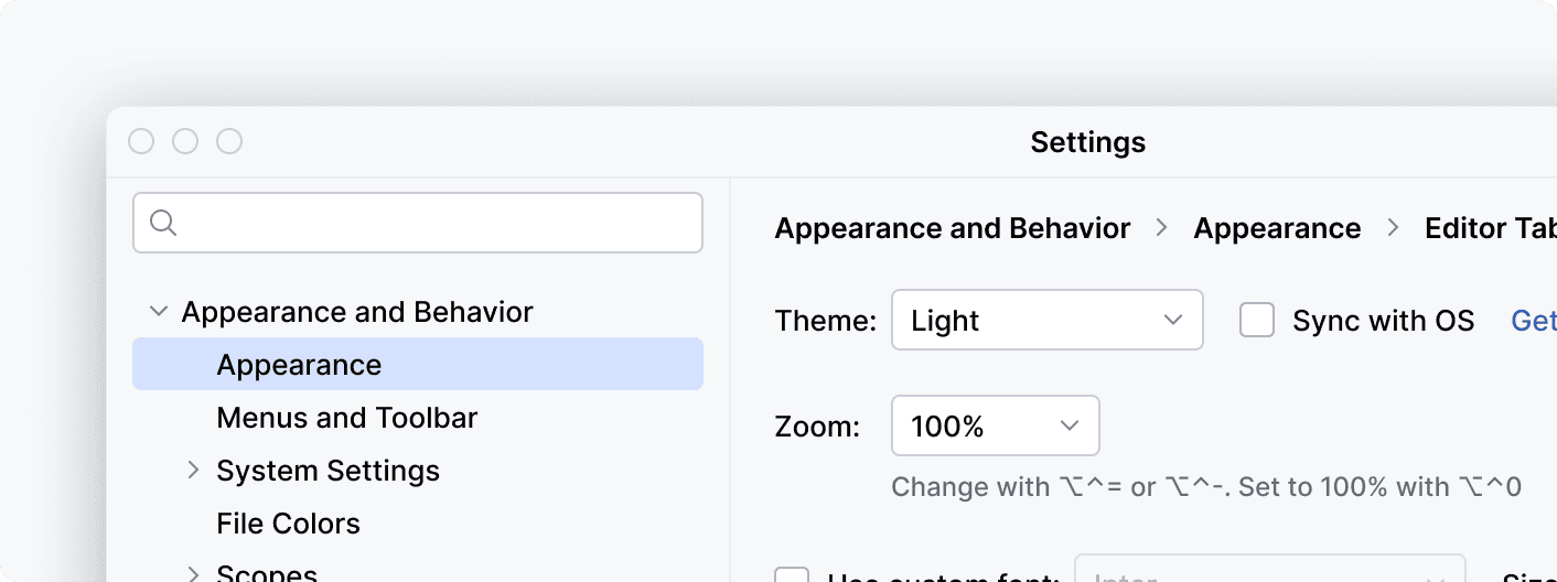 Search field placement