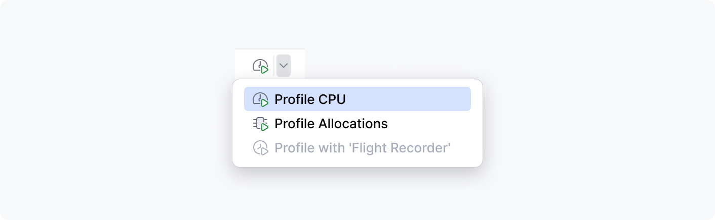 Split icon button disabled item