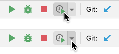 Split icon button hover