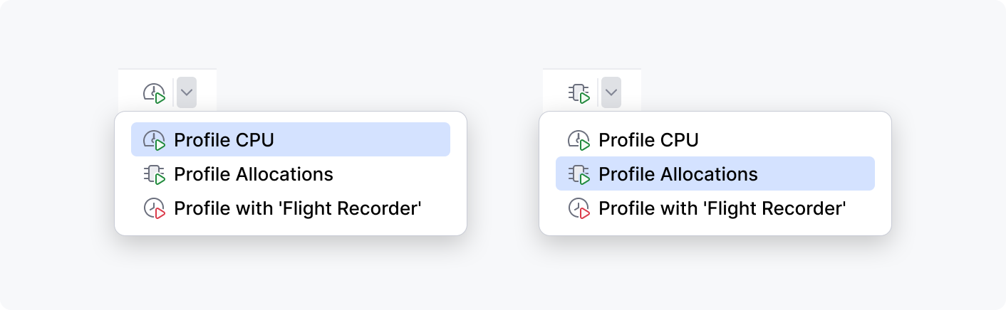 Split icon button main action icon