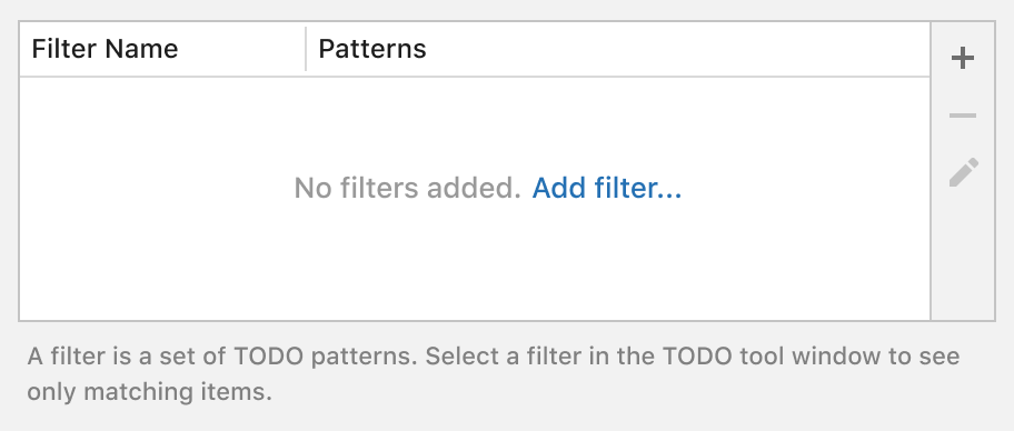 Todo filters correct