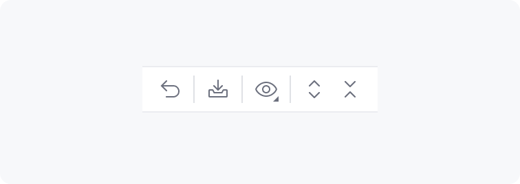 A toolbar with five icons and three separators