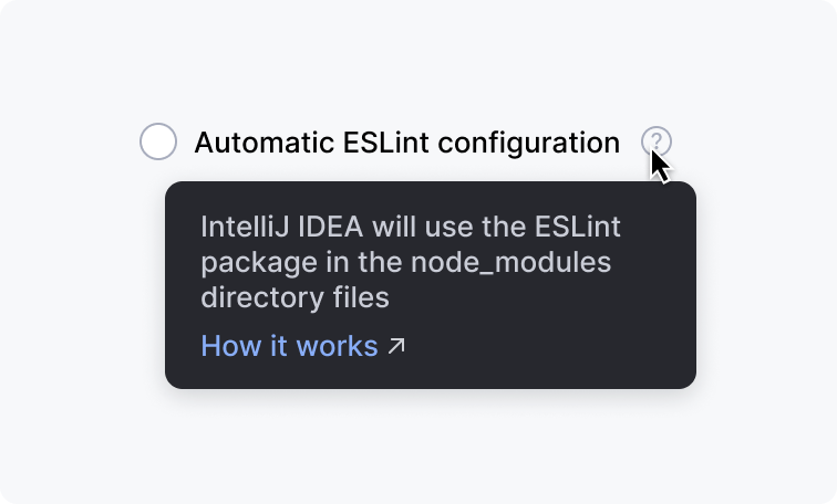A tooltip with an external link
