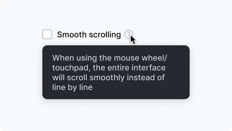 Help tooltip