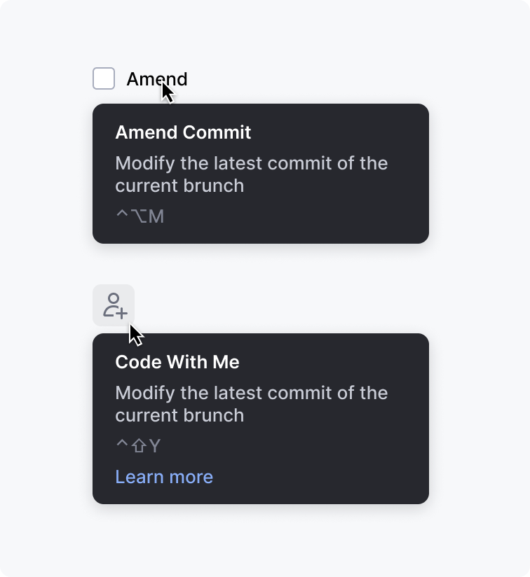 Action help tooltip