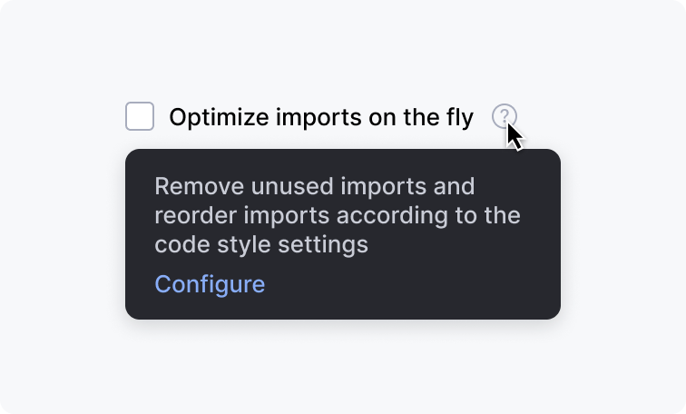 A tooltip with an internal link