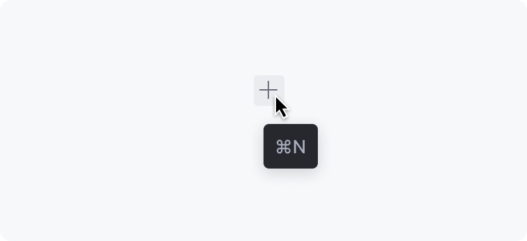 A tooltip with a shortcut but without the action name