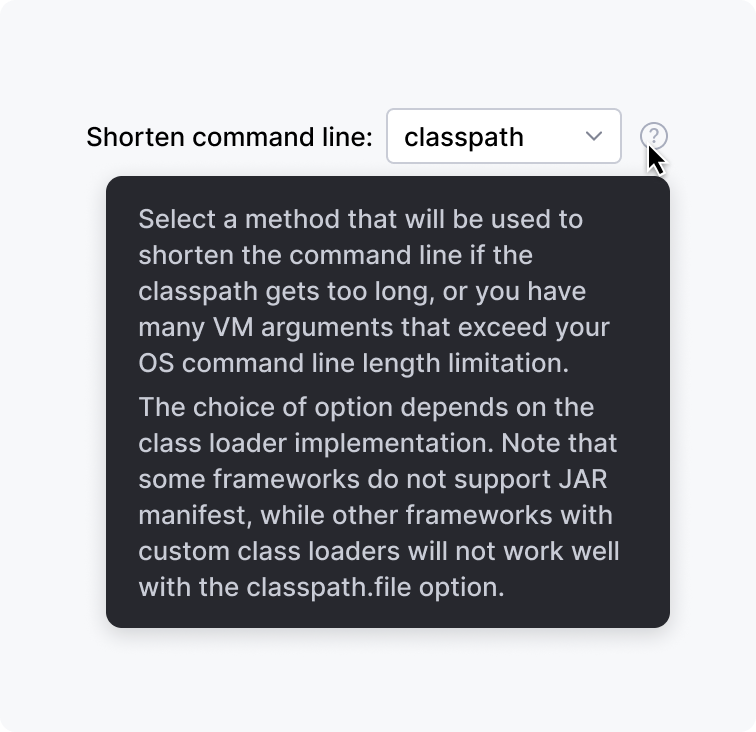 A tooltip with a too long help text