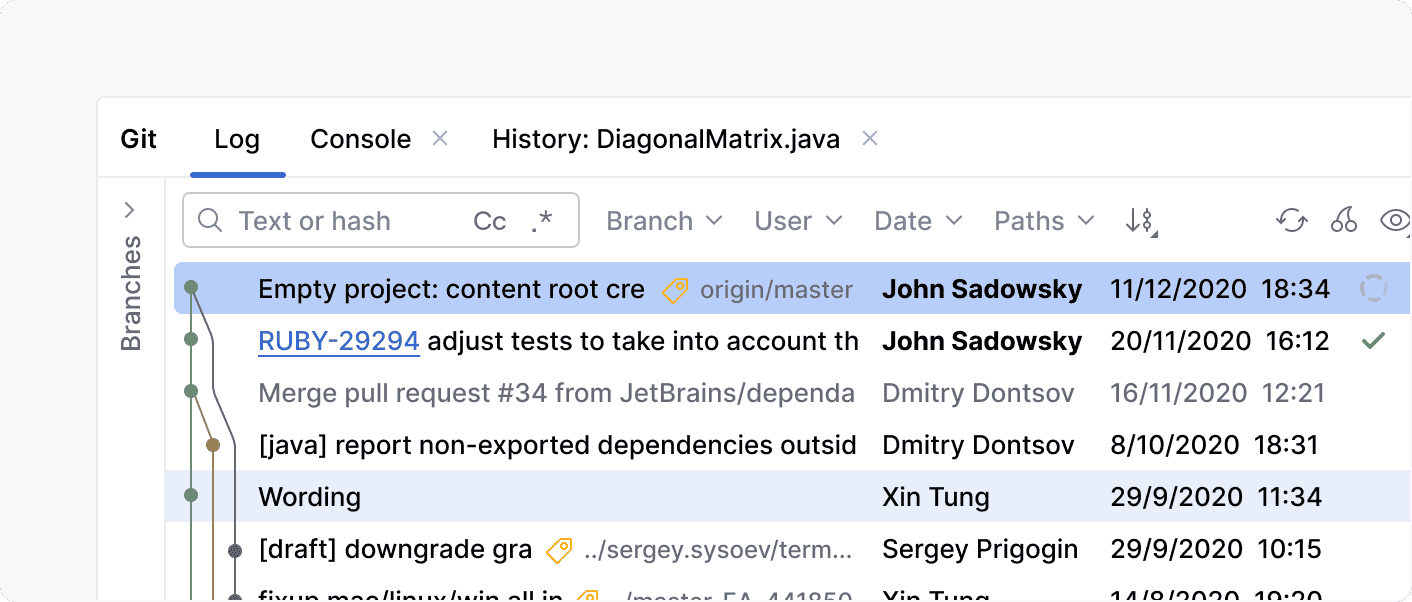 Toolwindow horizontal