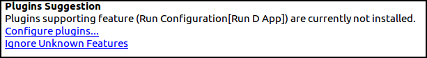 Configuration Type of Feature Configuration Type of Feature