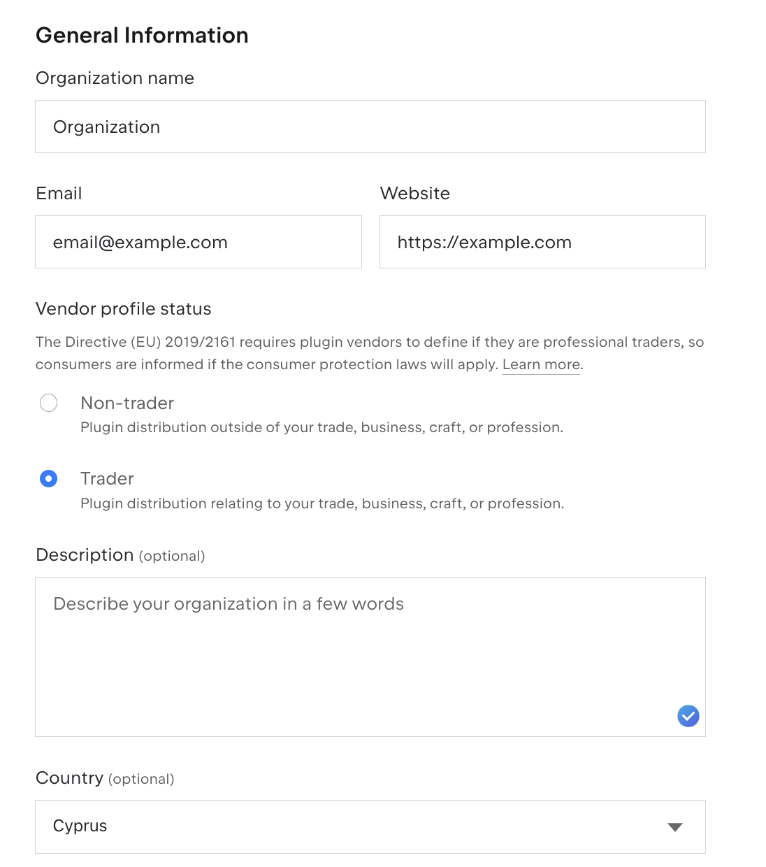 Organization Profile