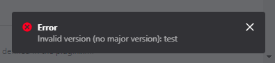 SemVer Error