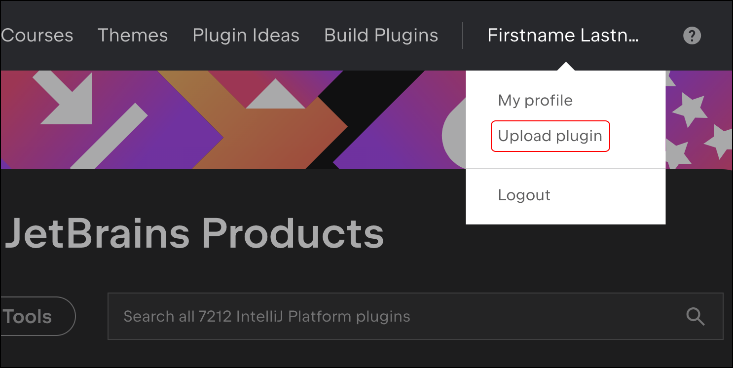 A button for plugin upload